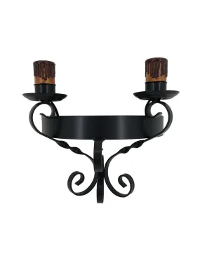 Aplique vela forja, 2 luces