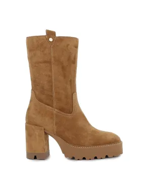 Bota baja piel serraje cuero cremallera piso ligero mujer ALPE
