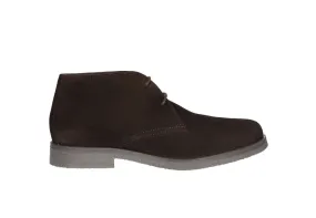 Botin Cordon Nobuck Marron Piso Goma