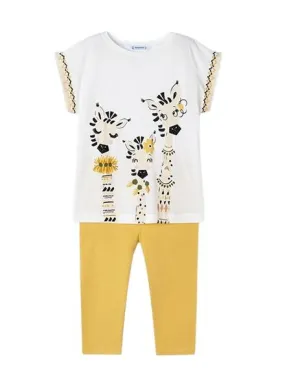 Conjunto Mayoral 2 Piezas Leggings Amarillo Niña