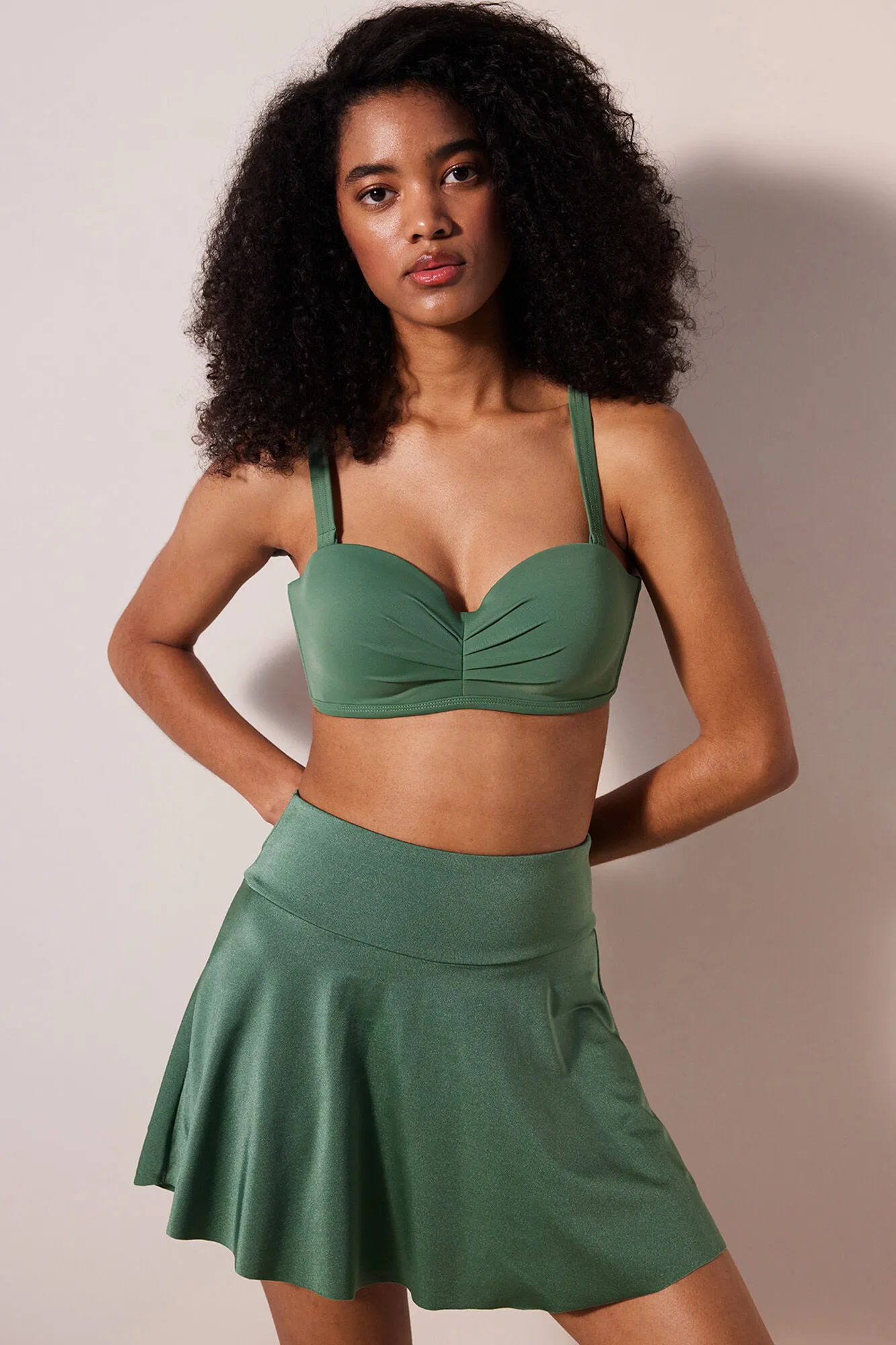 Falda de bikini verde