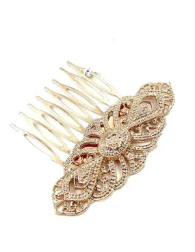 PEINETAS DE FIESTA ORO ROSA PARA BODAS Y BAUTIZOS