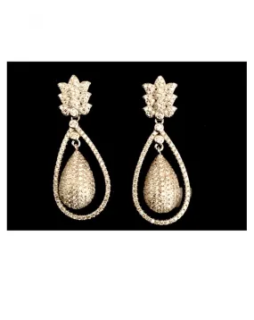 PENDIENTES DE NOVIA EN PLATA Y CIRCONITAS