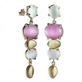 Pendientes pepita cateye  de plata