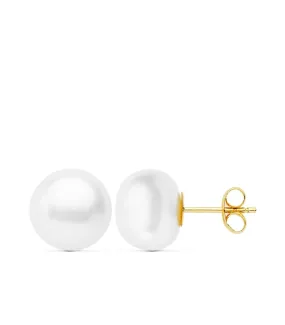 Pendientes Perlas Sophie Oro Amarillo 18K 10 MM