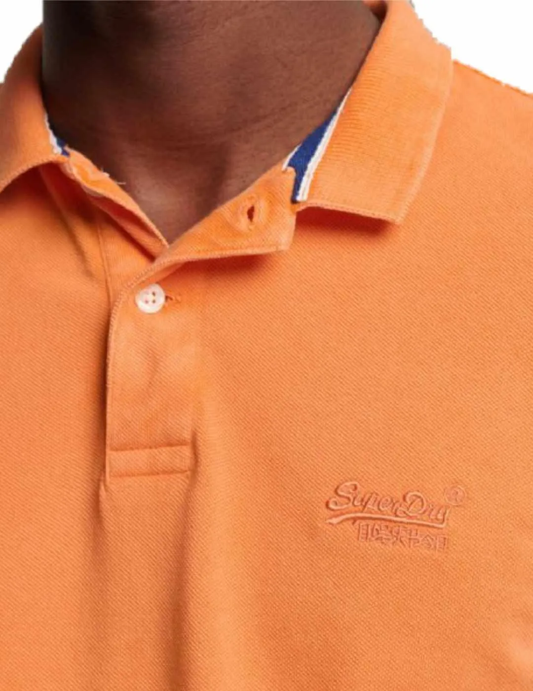 Polo Superdry Destroy naranja para hombre-a